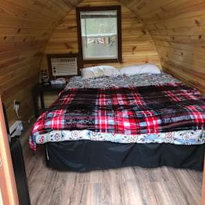 View from the door of the pod