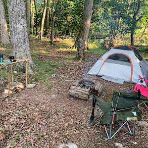 Camping on Black Walnut Hills farm