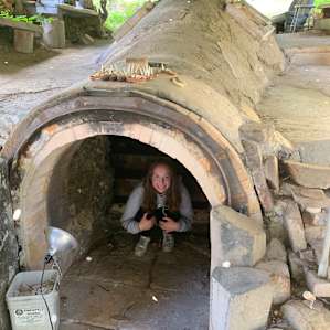 Me in the 40 year old pottery kiln