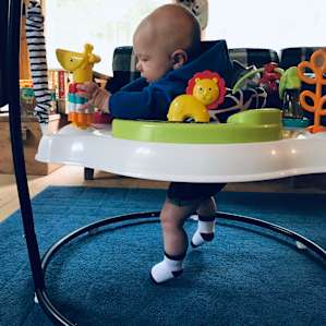 She has lots of toys for children