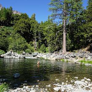 No better way to spend a summer afternoon in the Sierras than in your own private swimming hole.