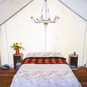 Comfortable full bed for two people