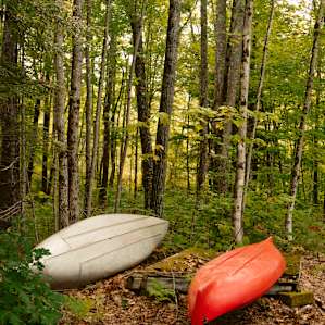 They have bikes, canoes and skis available for guests!