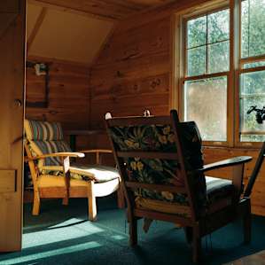 Perfect sitting area in the loft. They even had a telescope for stargazing!