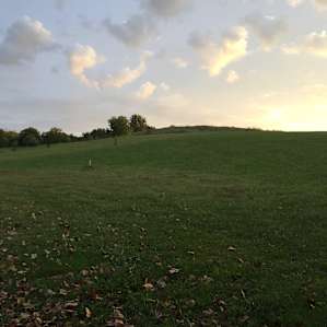 Sun rising over the hills by camp