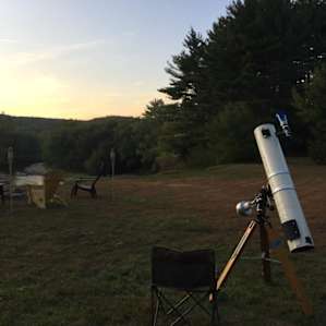 And speaking of stars, this spot was fantastically dark for sky gazing. We brought our homemade telescope and got some great views!