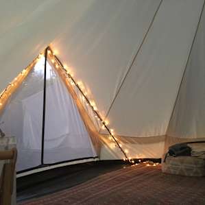 Tent entrance.