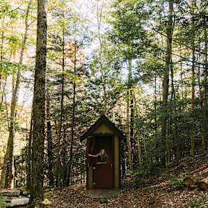 The outhouse right near our campsite