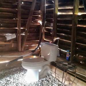 Toilet with the shower