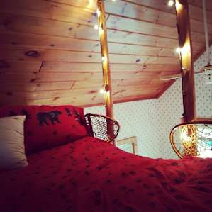 We loved sleeping in the little loft.