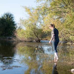 We spent hours exploring the pond!