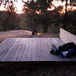 Platform to set up tent on. Perfect for rainy/wet season