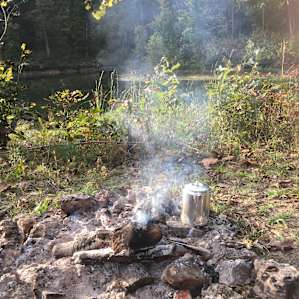 Secluded Campsite by the lake