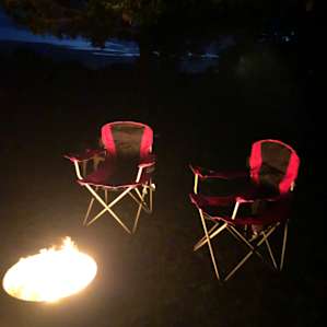 Enjoying the fire pit.