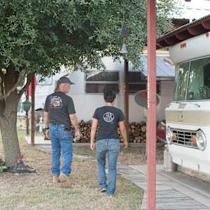 Gary restores vintage RVs, and was nice enough to give us a tour of them