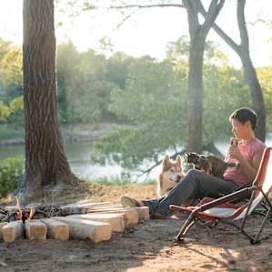 The fire ring is perfect for a sunset fire