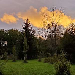 Sunset view from the tent