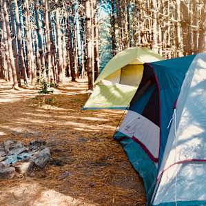Our tent set up