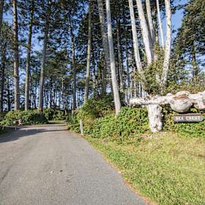 Look for this entrance gate on highway 101!