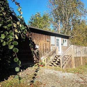 Building where shower and bath are located