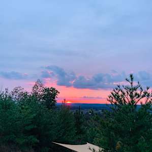 Outstanding sunset view from our tent!