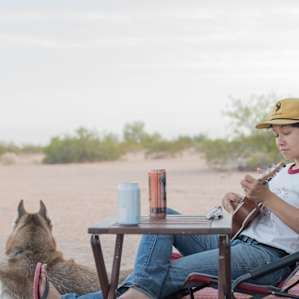 Alone in the desert, until...