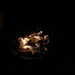 Making s'mores!