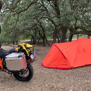 Pleasant tent camping setting