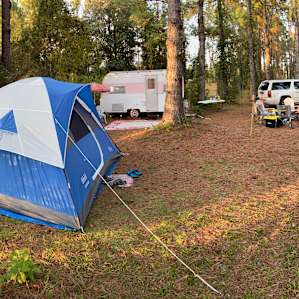 They kindly allowed us to also set up our tent as well.