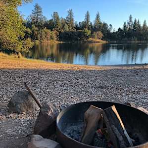 Site is just steps from the lake.
