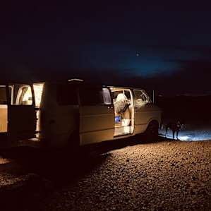 Alone in the desert, until...