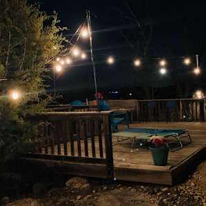 Deck overseeing the river.