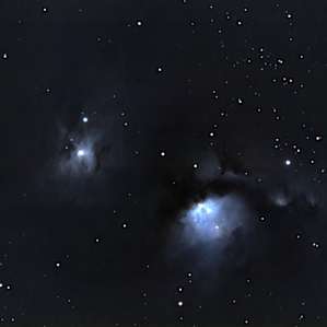 The Friendly Ghost Nebula from the campsite with telescope