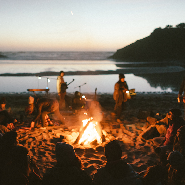 Beach camping
