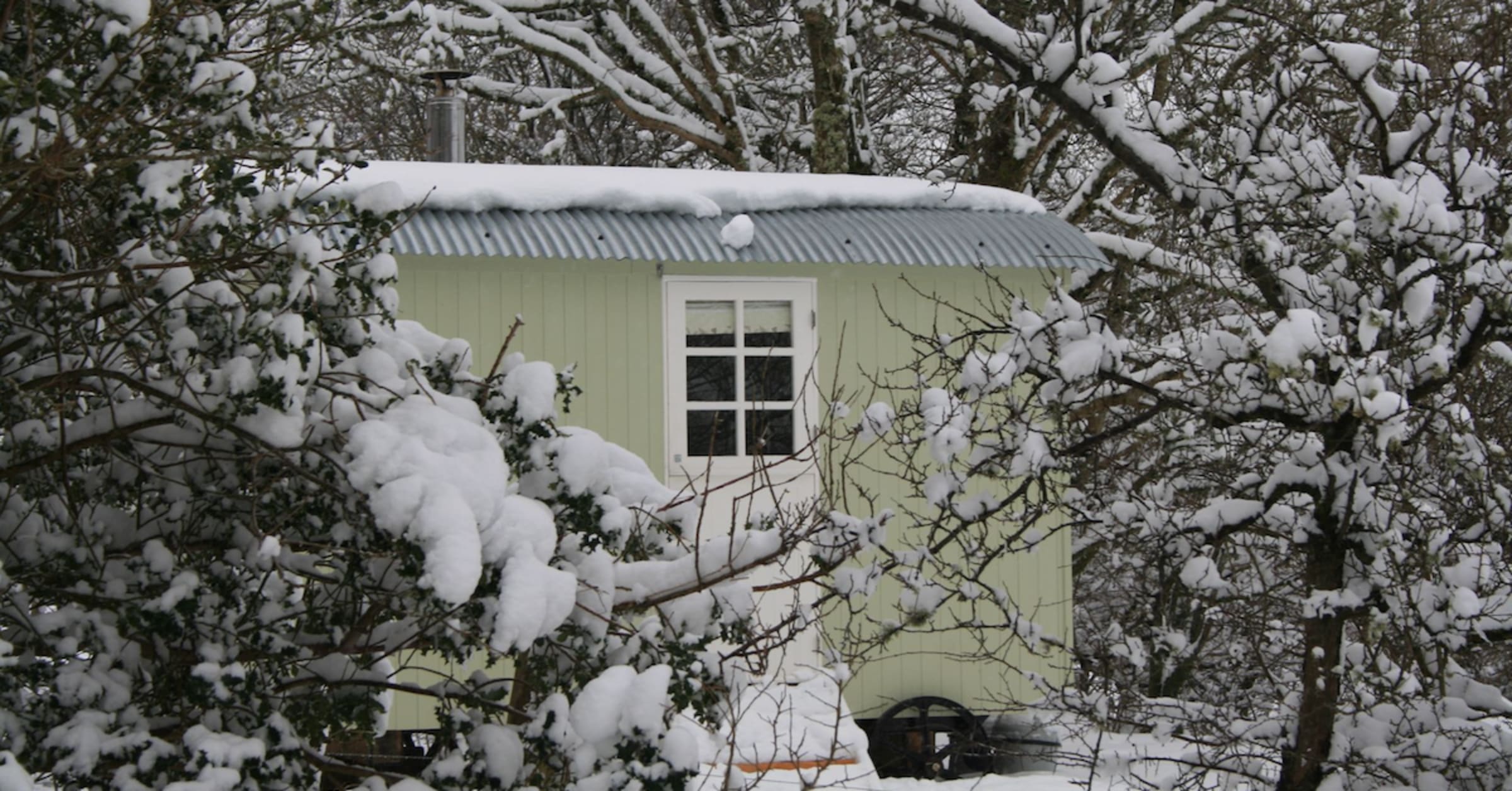 Romantic winter shepherd's huts