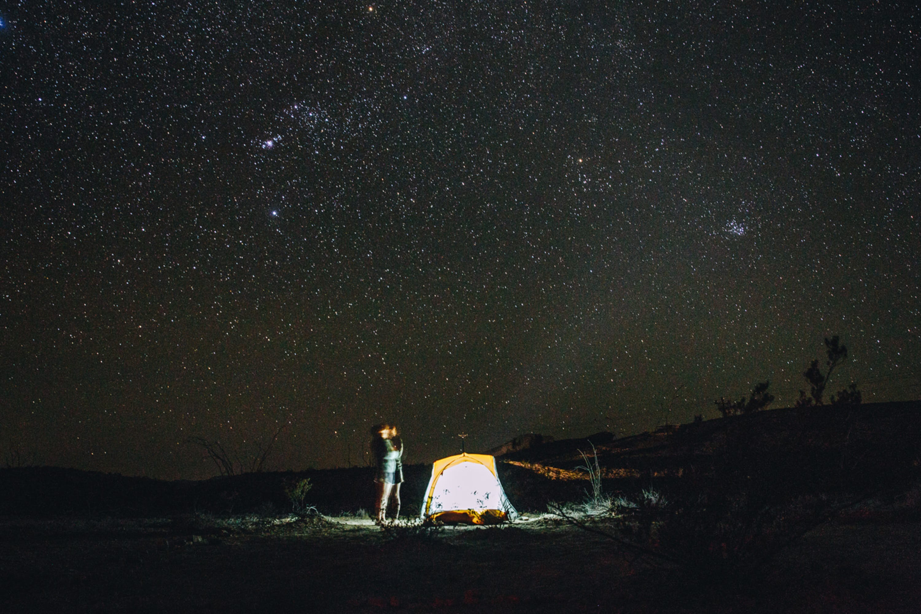 Texas stargazing while tent camping