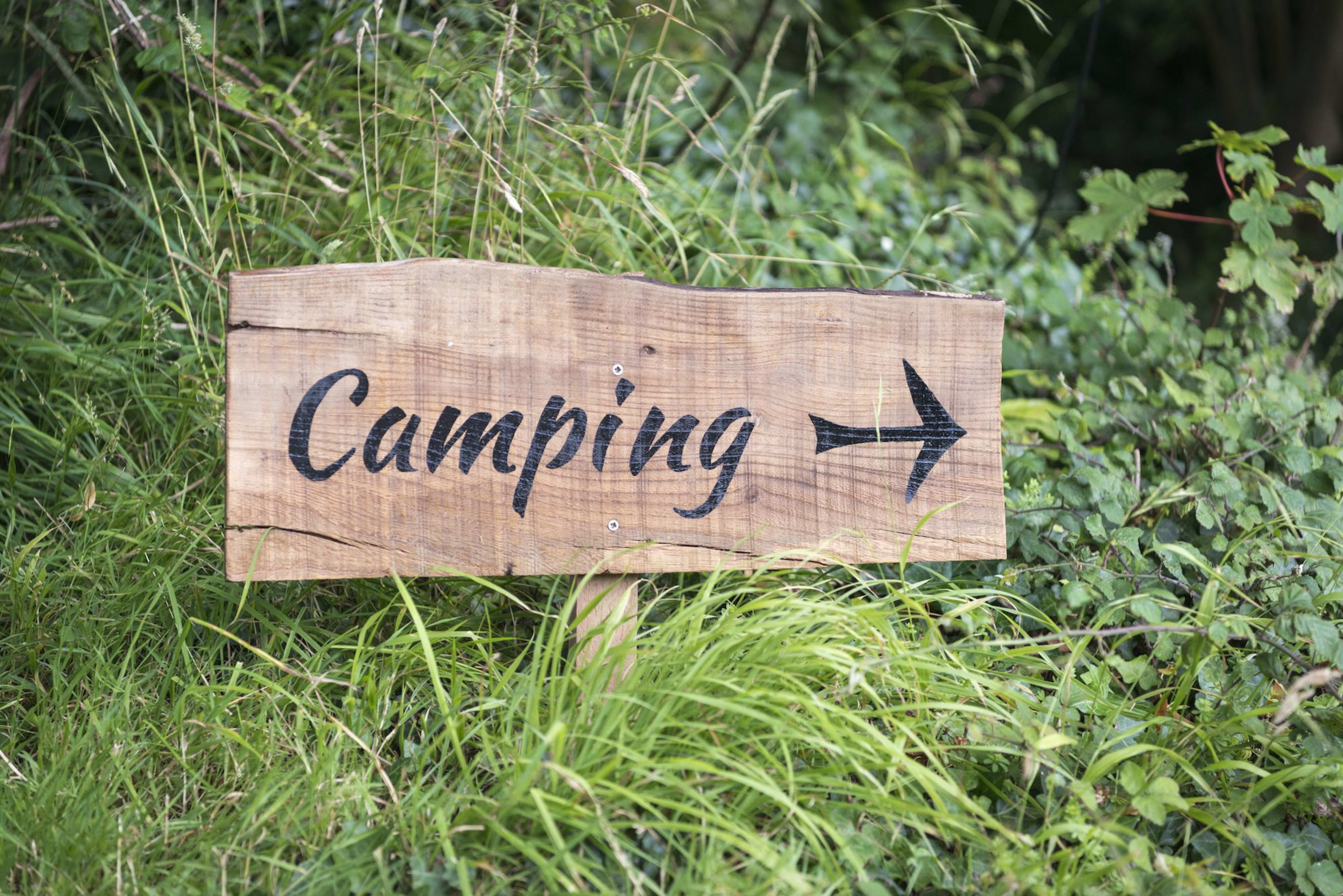 camping sign