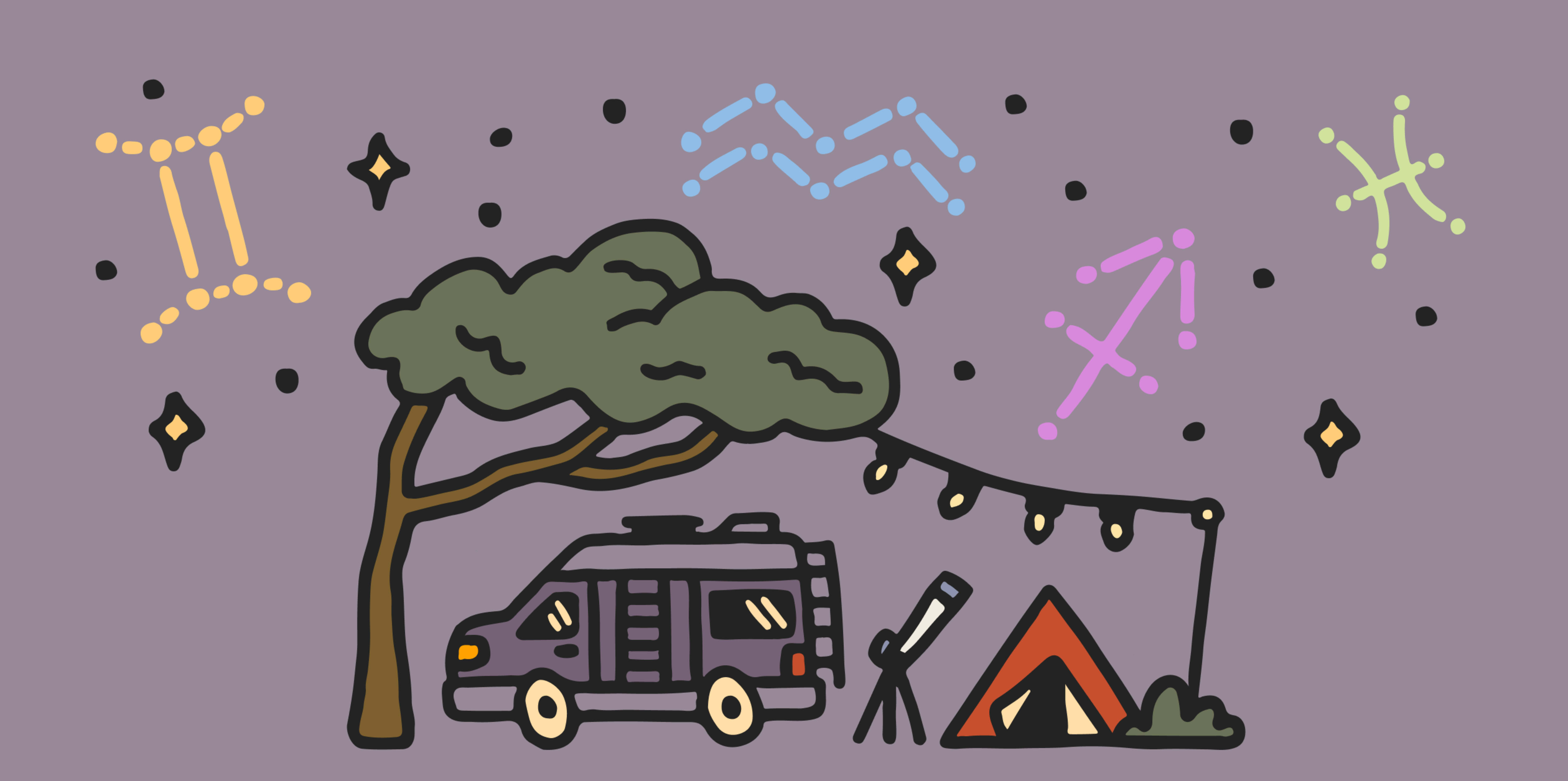 Camping trips by zodiac sign